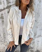 Dana | Cord-Capuchonjacke mit Reißverschluss