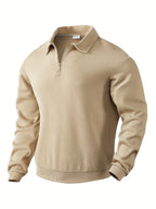 Rafael | Vintage-Zip-Pullover mit geometrischem Design