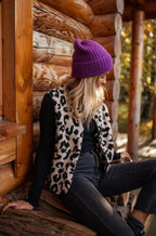 Astrid | Leoparden Strick Weste