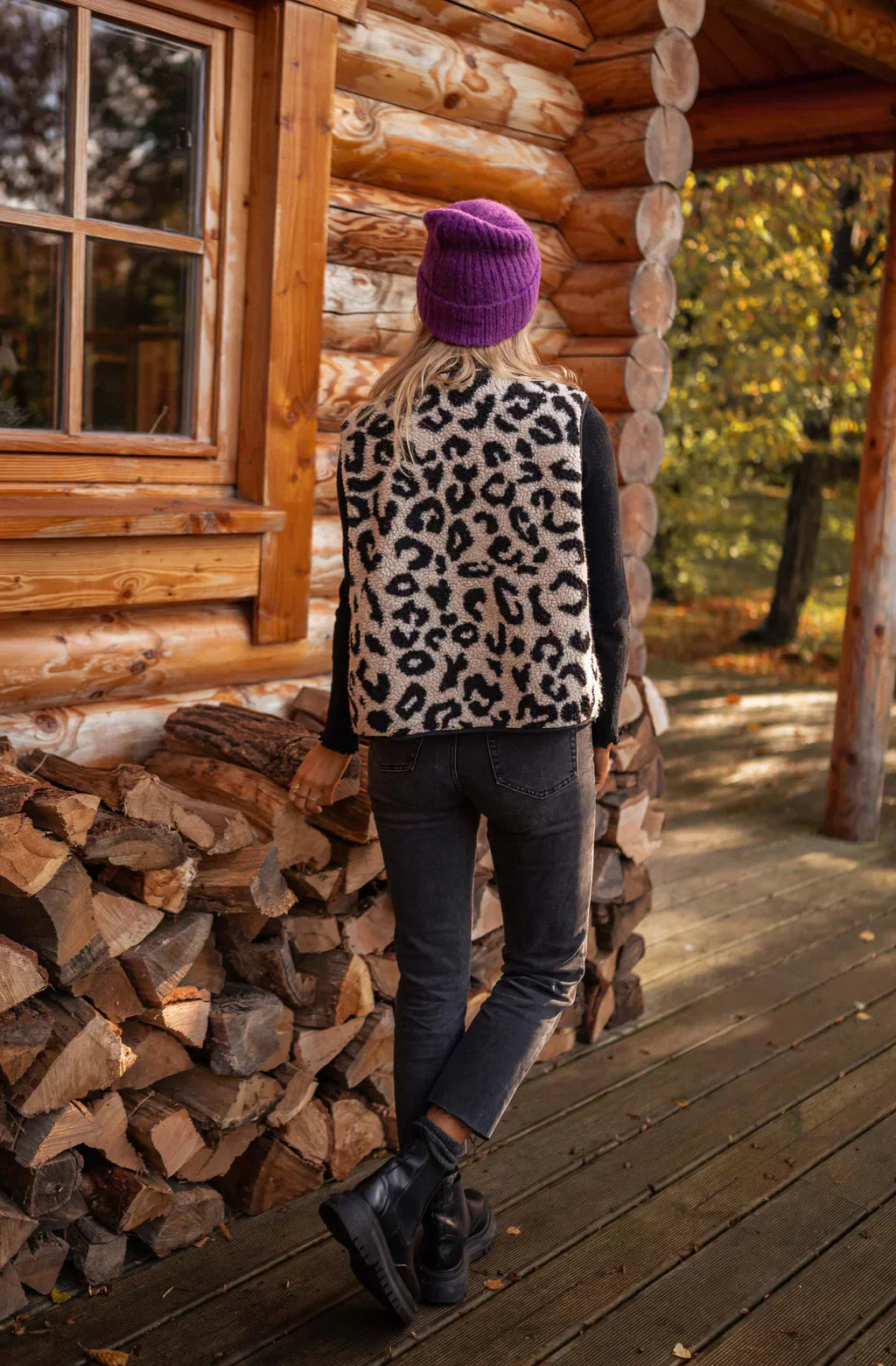 Astrid | Leoparden Strick Weste