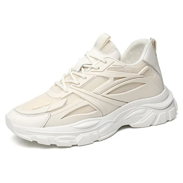 Zanilea Herren Flyknit-Sneaker mit Höhenerhöhung – Titan