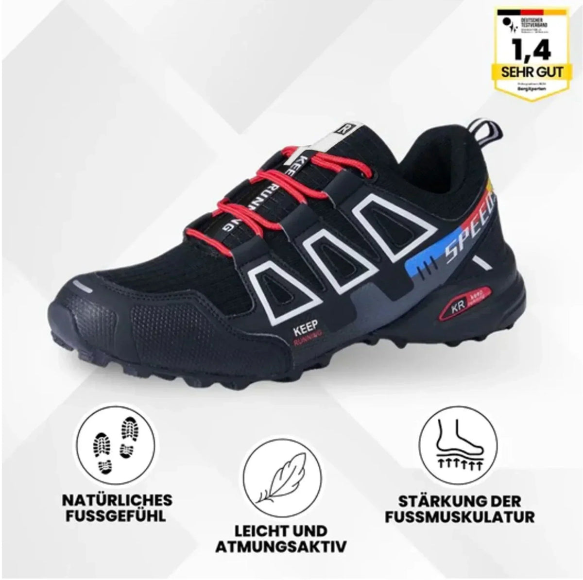 Zanilea Herren Orthopädische Wanderschuhe ergonomisch – OrthoTrekking