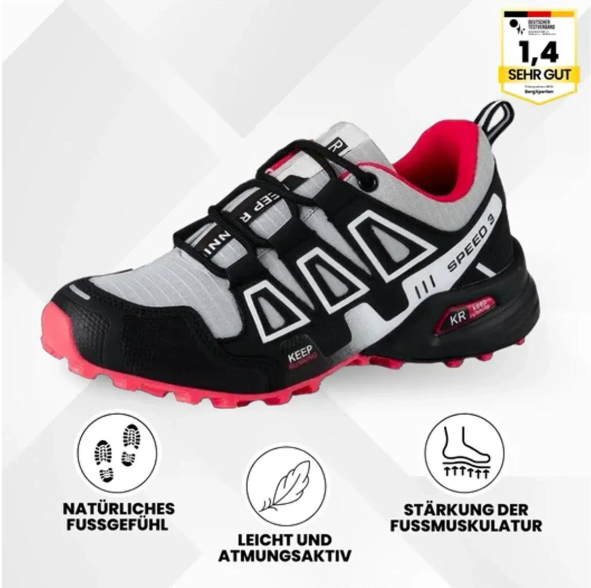 Zanilea Herren Orthopädische Wanderschuhe ergonomisch – OrthoTrekking