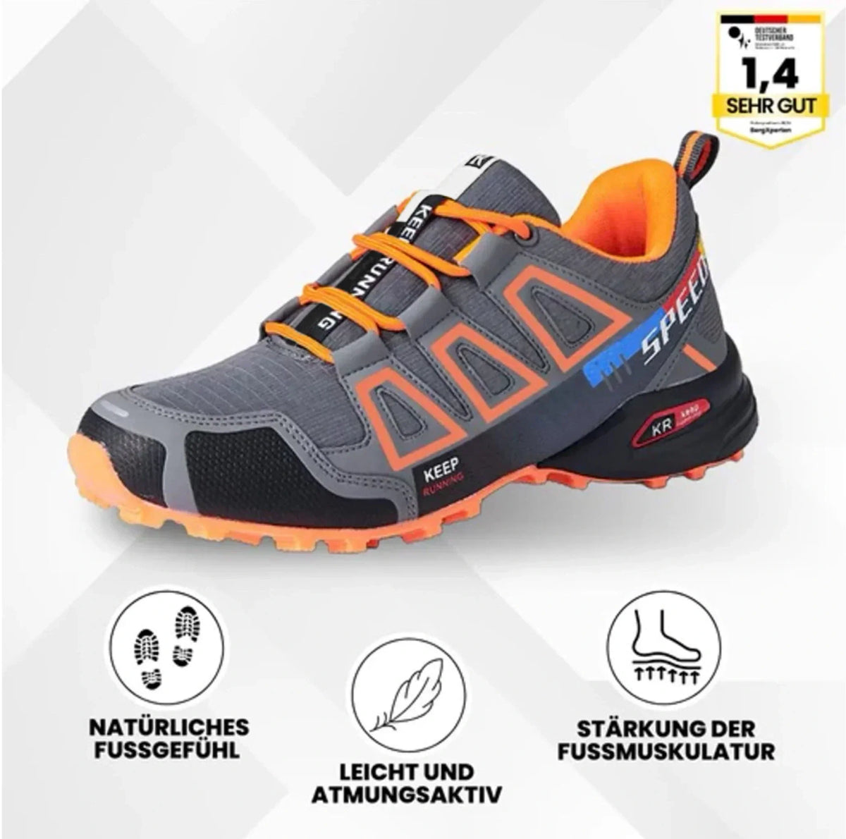 Zanilea Herren Orthopädische Wanderschuhe ergonomisch – OrthoTrekking