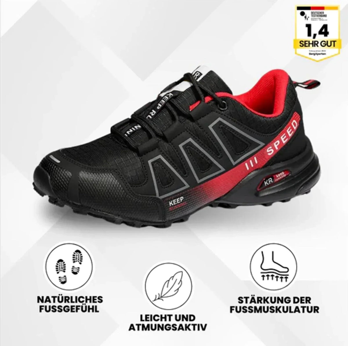 Zanilea Herren Orthopädische Wanderschuhe ergonomisch – OrthoTrekking