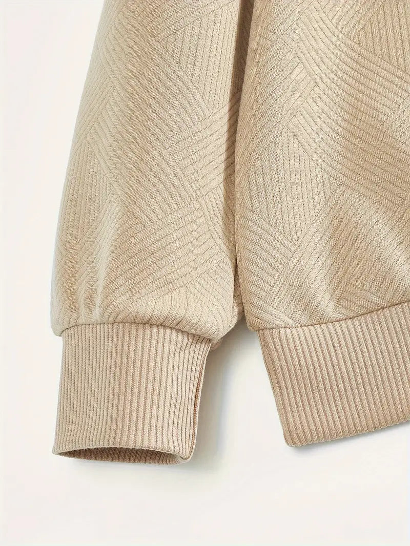 Rafael | Vintage-Zip-Pullover mit geometrischem Design