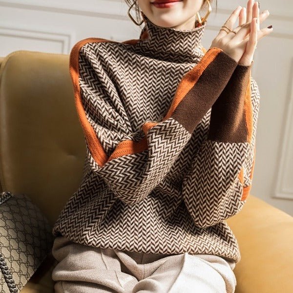Hanna | Pullover mit kontrastierenden Streifen