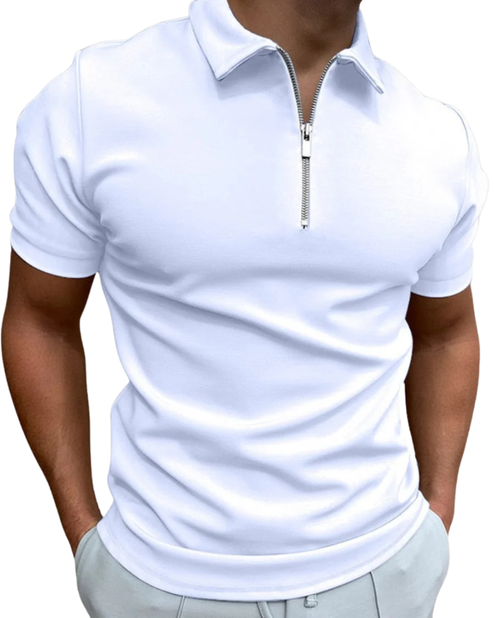 Evan | Zip-Poloshirt mit moderner Linie