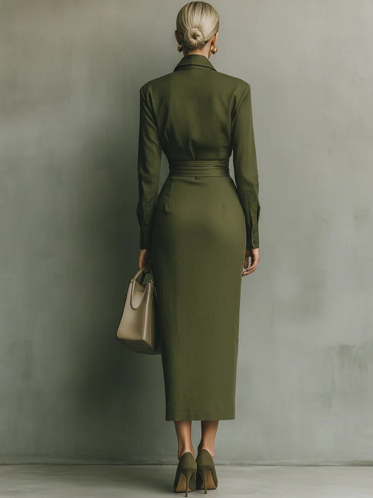 Caterina | Elegantes, figurbetontes Maxikleid