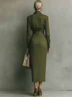 Caterina | Elegantes, figurbetontes Maxikleid