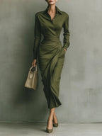 Caterina | Elegantes, figurbetontes Maxikleid