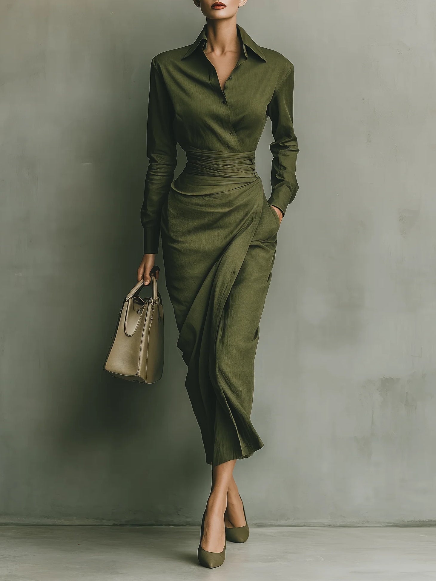 Caterina | Elegantes, figurbetontes Maxikleid