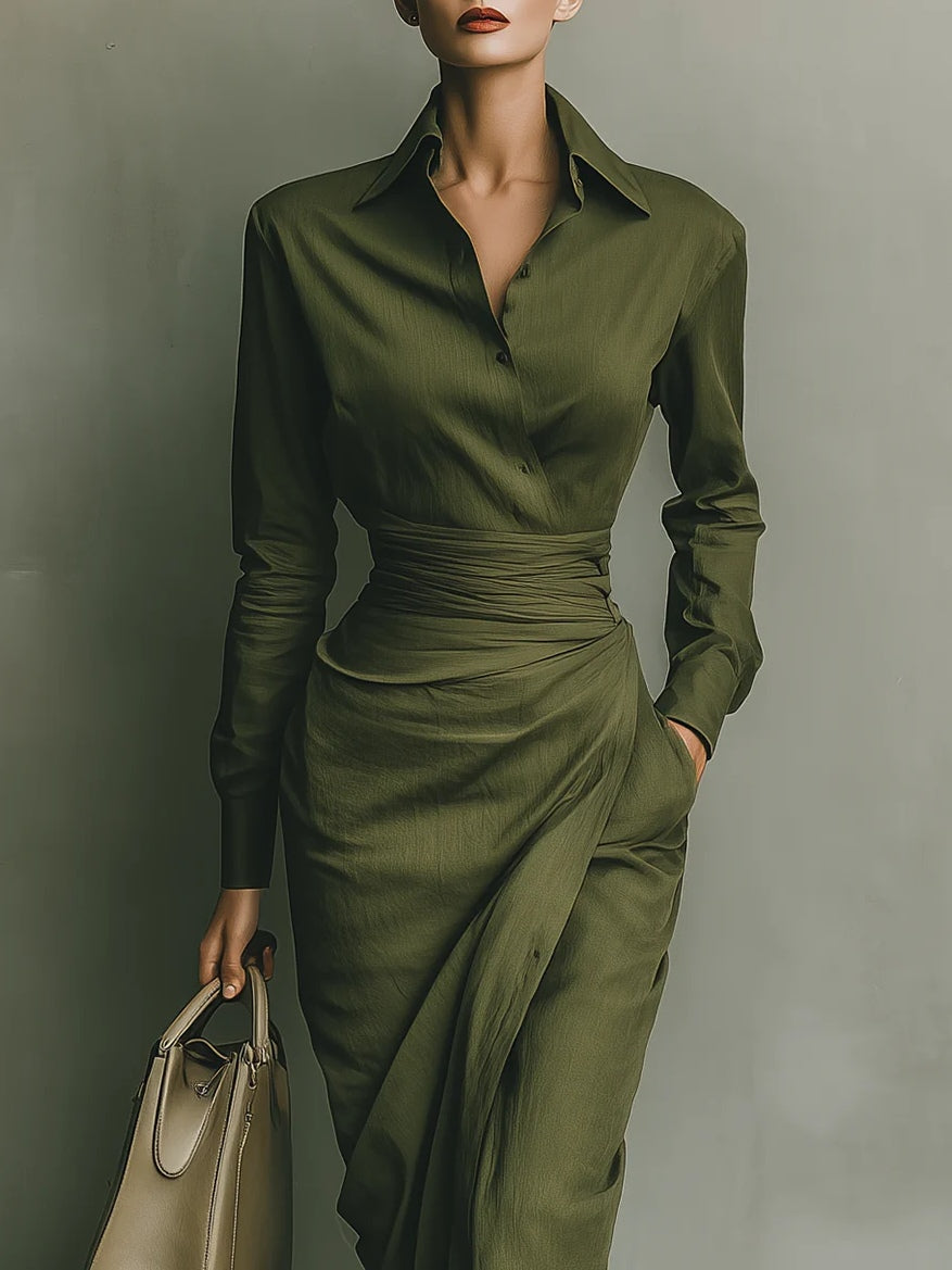 Caterina | Elegantes, figurbetontes Maxikleid
