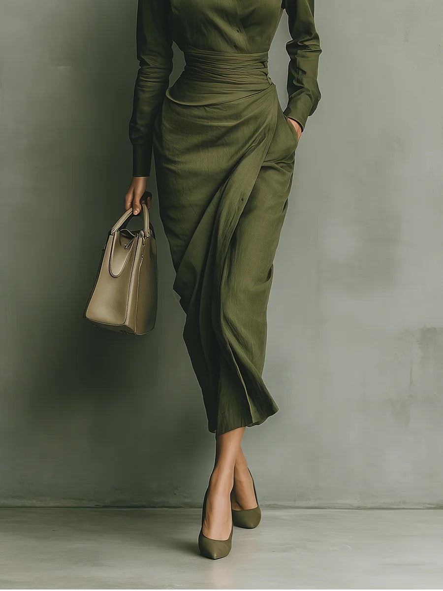 Caterina | Elegantes, figurbetontes Maxikleid