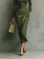 Caterina | Elegantes, figurbetontes Maxikleid