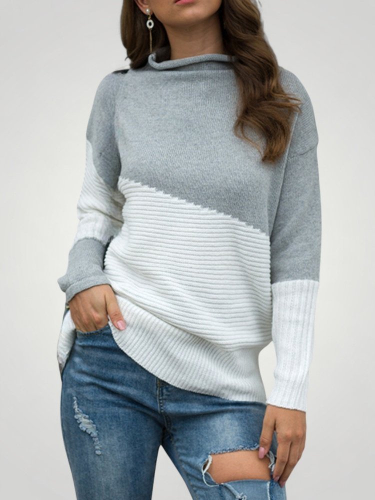Tilda | Zwei-Farben Pullover mit Eleganz und Komfort
