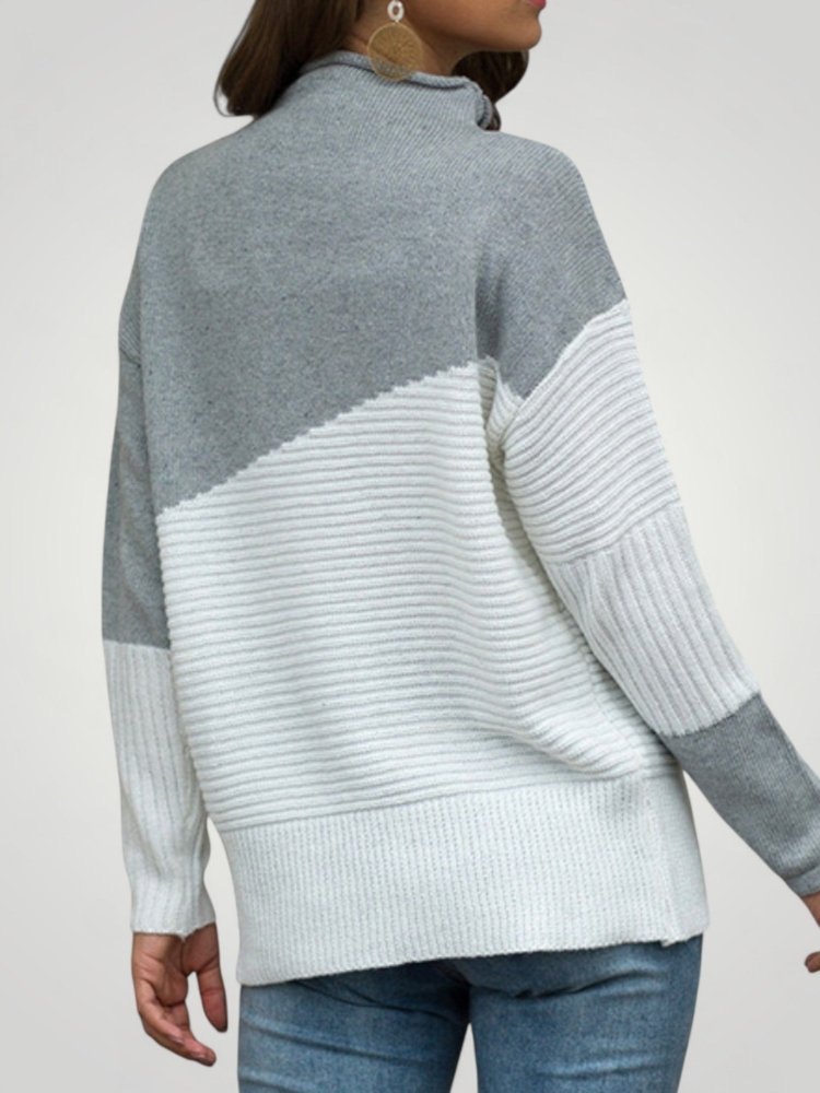 Tilda | Zwei-Farben Pullover mit Eleganz und Komfort