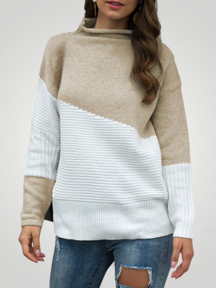 Tilda | Zwei-Farben Pullover mit Eleganz und Komfort