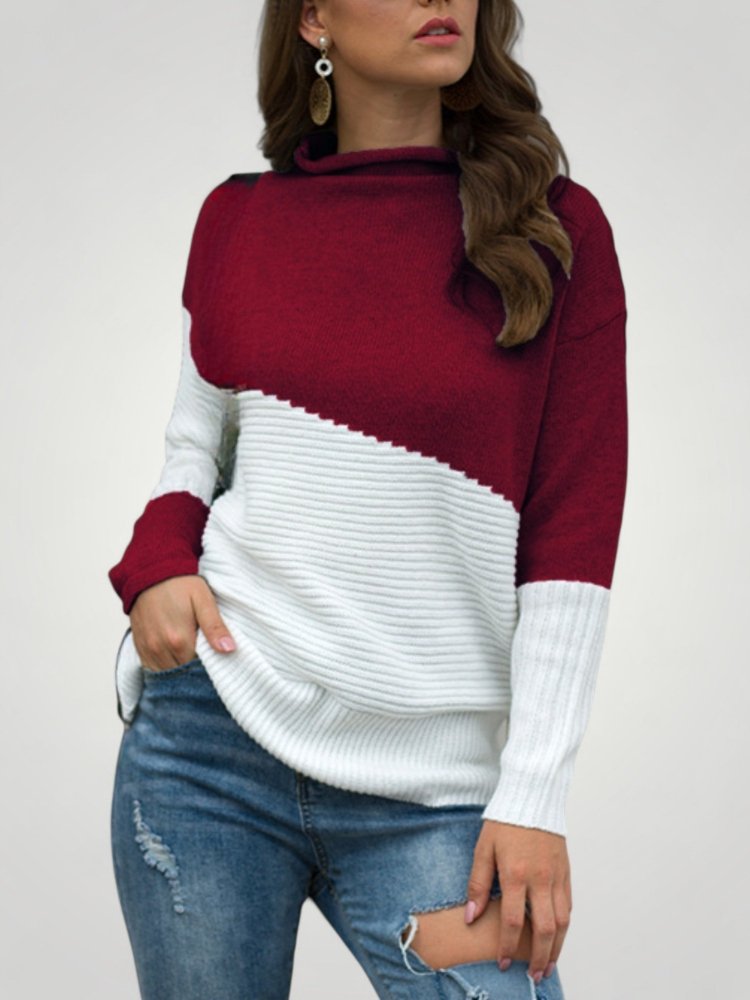 Tilda | Zwei-Farben Pullover mit Eleganz und Komfort