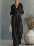 Alessia | Eleganter Jumpsuit mit V-Ausschnitt und Hoher Taille