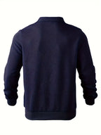 Rafael | Vintage-Zip-Pullover mit geometrischem Design