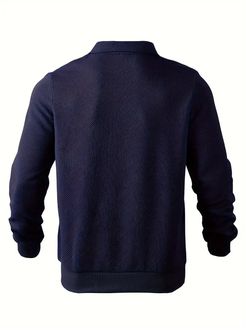 Rafael | Vintage-Zip-Pullover mit geometrischem Design