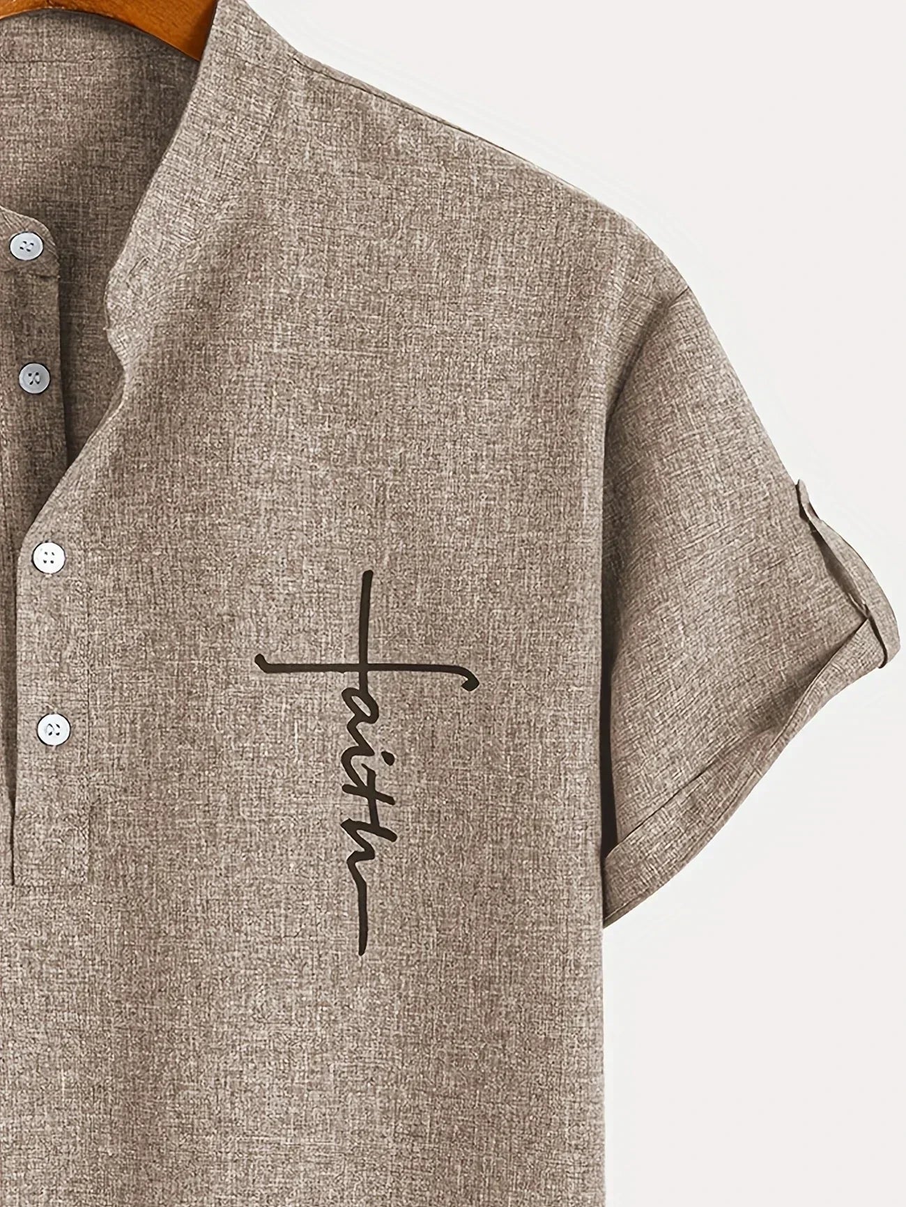Stin | Elegantes Kurzarmhemd mit Stehkragen