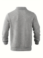 Rafael | Vintage-Zip-Pullover mit geometrischem Design