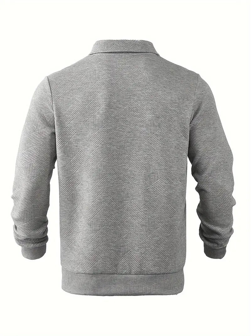 Rafael | Vintage-Zip-Pullover mit geometrischem Design