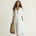 Mariam | Maxikleid mit tonalem Blumengestick