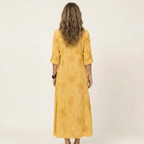 Mariam | Maxikleid mit tonalem Blumengestick