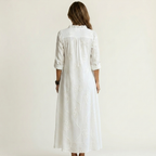 Mariam | Maxikleid mit tonalem Blumengestick