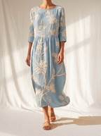 Azzurra | Vintage Besticktes Kleid