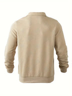Rafael | Vintage-Zip-Pullover mit geometrischem Design