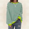 Karin | Streifenloser Lässiger Pullover