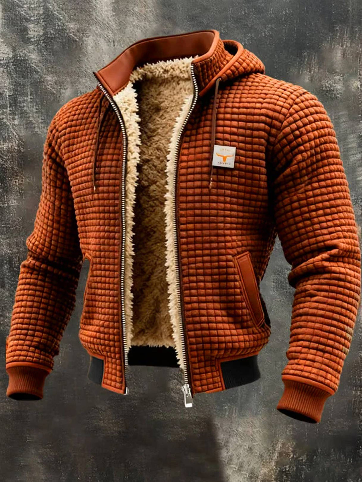Boris | Retro-Jacke mit Kapuze und Reißverschluss