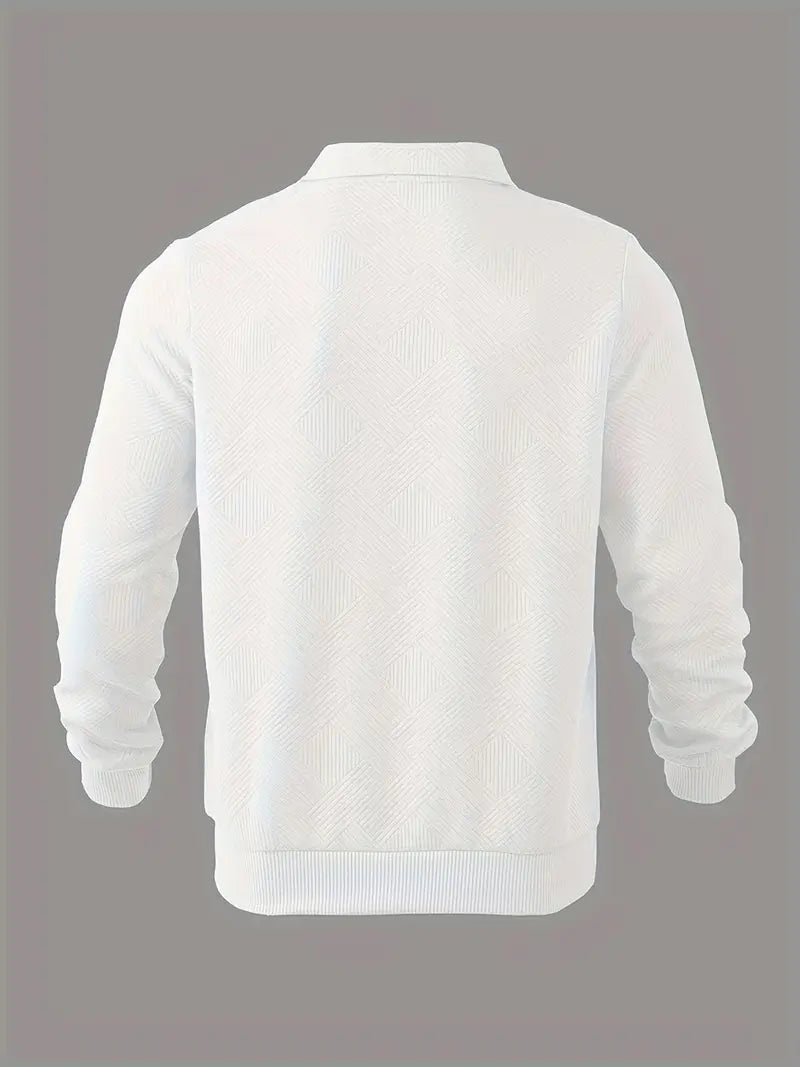 Rafael | Vintage-Zip-Pullover mit geometrischem Design