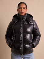 Aria | Women's Glossy Hooded Quilted Puffer Jacket