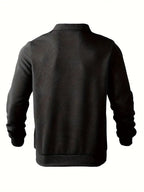 Rafael | Vintage-Zip-Pullover mit geometrischem Design