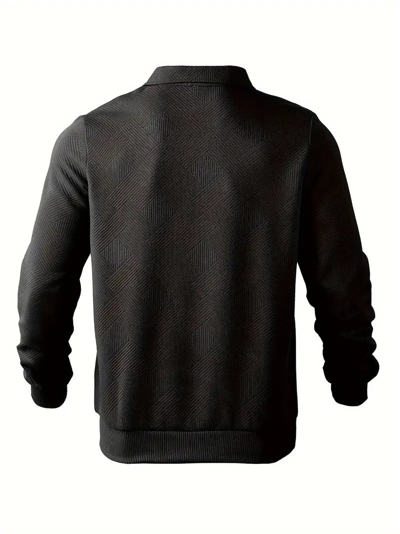 Rafael | Vintage-Zip-Pullover mit geometrischem Design